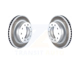 Front Coated Brake Rotors Pair For Ford F-350 Super Duty F-250 F-450 F-550 CF500