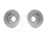 Front Coated Disc Brake Rotors Pair For Mitsubishi Lancer Galant