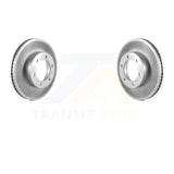 Front Coated Disc Brake Rotors Pair For Toyota Tundra Sequoia
