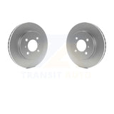 Front Coated Disc Brake Rotors Pair For Mitsubishi Lancer Mirage