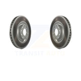 Front Coated Disc Brake Rotors Pair For Audi A4 Quattro A6 Allroad S4 S6