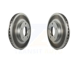 Front Coated Disc Brake Rotors Pair For Mazda 3 Sport