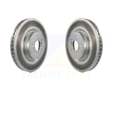 Front Coated Disc Brake Rotors Pair For Subaru Forester Outback Legacy