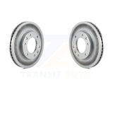 Front Coated Disc Brake Rotors Pair For Kia Sedona Hyundai Entourage