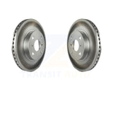 Front Coated Disc Brake Rotors Pair For Toyota Yaris Prius C Scion iQ