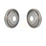 Front Coated Disc Brake Rotors Pair For Hyundai Elantra