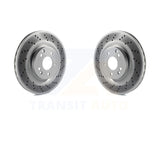 Front Coated Brake Rotors Pair For Mercedes-Benz C230 CLK350 SLK350 C320 SLK280