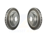 Front Coated Disc Brake Rotors Pair For Land Rover Range Sport LR4 Discovery