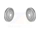 Front Coated Disc Brake Rotors Pair For INFINITI G37 G35 Q60