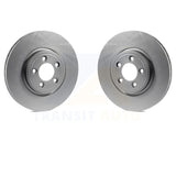 Front Coated Disc Brake Rotors Pair For Jaguar XF XJ8 S-Type XK Vanden Plas