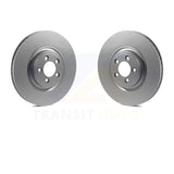 Front Coated Disc Brake Rotors Pair For Jaguar XF XJ S-Type XK XKR XJR Super V8