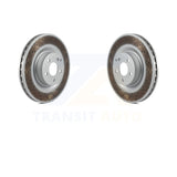 Front Coated Brake Rotors Pair For Mercedes-Benz S550 SL550 CL550 S600 S400 S350