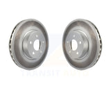 Front Coated Brake Rotors Pair For Mercedes-Benz E350 C300 C350 E400 SLC300 E250