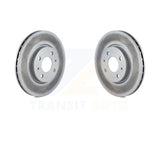 Front Coated Disc Brake Rotors Pair For 2012-2017 Fiat 500 Naturally Aspirated