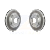 Front Coated Disc Brake Rotors Pair For Hyundai Accent Kia Rio