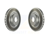 Front Coated Disc Brake Rotors Pair For Fiat 500