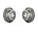 Rear Coated Brake Rotor Pair For Ford F-350 Super Duty F-450 F-550 International