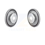 Rear Coated Disc Brake Rotors Pair For INFINITI G37 Nissan 370Z Q60 Z