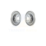 Rear Coated Disc Brake Rotors Pair For Hyundai Genesis G80 Kia K900