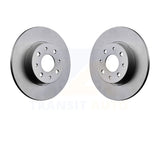 Rear Coated Disc Brake Rotors Pair For Fiat 500