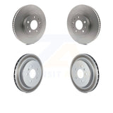 Front Rear Coated Disc Brake Rotor Kit For Cadillac CTS With Standard Suspension