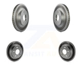 [Front+Rear] 2007-2010 Pontiac G5 With Rear Drum Brakes Coated Rotor Drums Kit For Max Braking