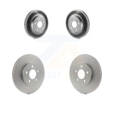Front Rear Coated Disc Brake Rotors Kit For Ford Mustang
