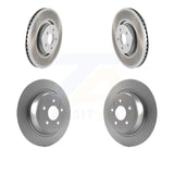 Front Rear Coated Disc Brake Rotors Kit For Lincoln MKC