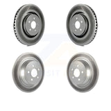 Front Rear Coated Brake Rotors Kit For Ford Edge Fusion Lincoln MKZ MKX Nautilus