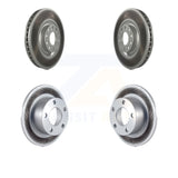 Front Rear Coated Disc Brake Rotors Kit For Audi A6