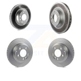 Front Rear Coated Brake Rotor Kit For Audi Q7 Volkswagen Touareg Porsche Cayenne