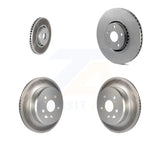 Front Rear Coated Disc Brake Rotors & Hub Kit For Lexus IS200t GS350 IS300 IS350