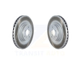 Front Coated Brake Rotors Pair For Mercedes-Benz S550 SL550 CL550 S600 S400 S350