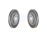 Front Coated Disc Brake Rotors Pair For Volvo S60 XC70 S80 V60 V70