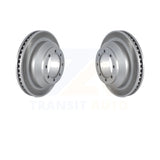 Rear Coated Disc Brake Rotors Pair For Ford E-350 Super Duty Econoline