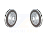 Front Coated Disc Brake Rotors Pair For Ford Mustang