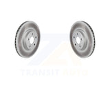 Front Coated Disc Brake Rotors Pair For Ford Transit Connect