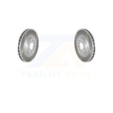 Front Coated Disc Brake Rotors Pair For Alfa Romeo Stelvio Giulia