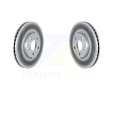 Front Coated Disc Brake Rotors Pair For Volvo S90 S60 V60 Cross Country V90