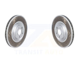 Front Coated Brake Rotor Pair For 2016-2022 Volvo XC90 With 366mm Diameter