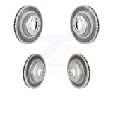 Front Rear Coated Brake Rotors Kit For 2013 BMW 335i With Blue Painted Calipers