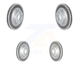 Front Rear Coated Disc Brake Rotors Kit For Tesla S X