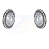 Front Coated Disc Brake Rotors Pair For Tesla S X