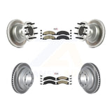 Front Rear Ceramic Pad Coat Brake Rotors Kit For Ford E-350 Super Duty Econoline