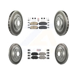 Front Rear Ceramic Pads And Coated Disc Brake Rotors Kit For Jeep Cherokee