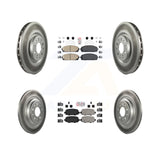 Front Rear Ceramic Pads And Coated Disc Brake Rotors Kit For Jeep Cherokee