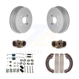 Rear Coated Brake Drum Shoe Spring Cylinder Kit (6Pc) For Toyota Corolla Non-ABS