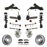 Front Rotors Brake Pads Bearing Suspension Kit (15Pc) For Chevrolet Traverse GMC