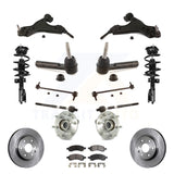 Front Rotor Brake Pad Bearing Arm Suspension Kit (15Pc) For GMC Acadia Chevrolet