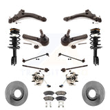 Front Disc Rotor Brake Pad Bearing Arm Suspension Kit (15Pc) For Pontiac Montana